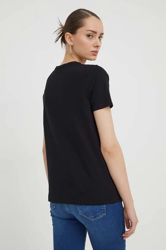 Bavlněné tričko černá barva 95 % Bavlna, 5 % Elastan