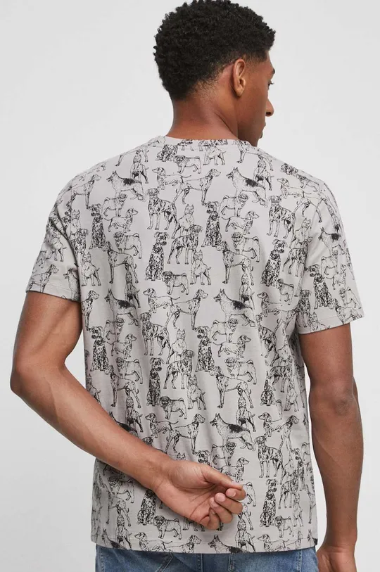 T-shirt bawełniany męski z kolekcji na Dzień Psa kolor szary 100 % Bawełna