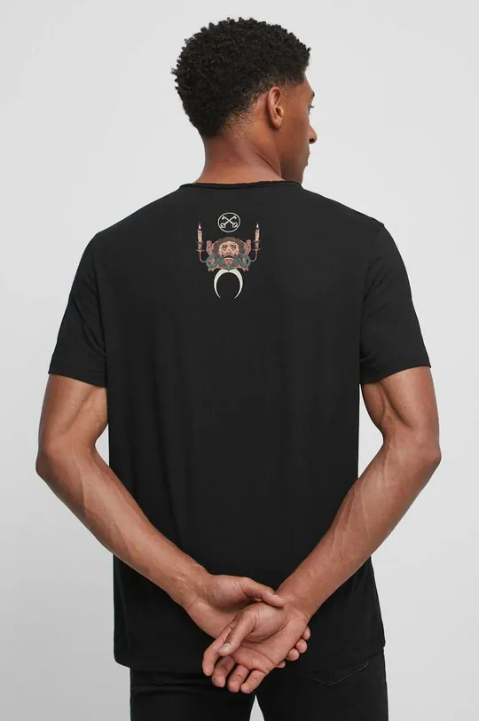 czarny T-shirt bawełniany męski z kolekcji Zamkowe Legendy kolor czarny