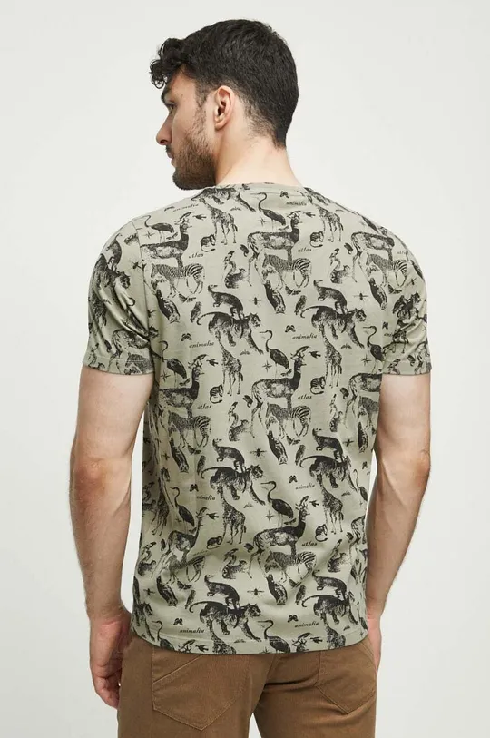 T-shirt męski z kolekcji Graficzny Atlas Zwierząt kolor zielony Męski
