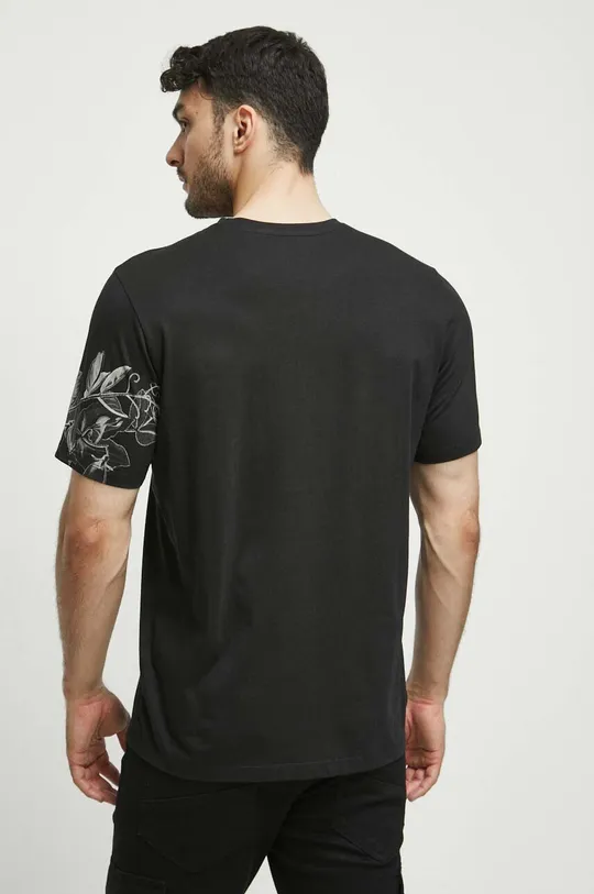 czarny T-shirt bawełniany męski z kolekcji Science kolor czarny