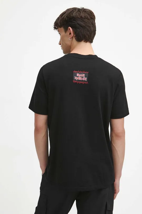 T-shirt bawełniany męski Iron Maiden kolor czarny 100 % Bawełna 