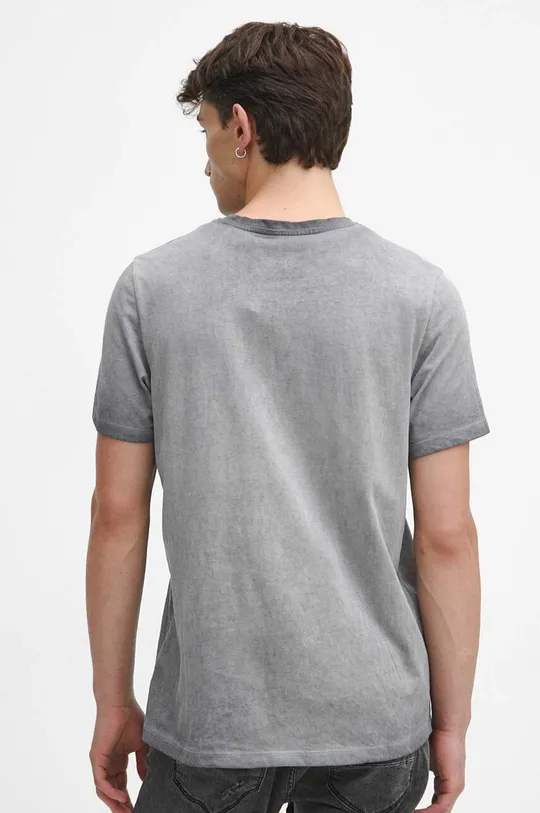 Bavlnené tričko pánsky šedá farba 100 % Bavlna
