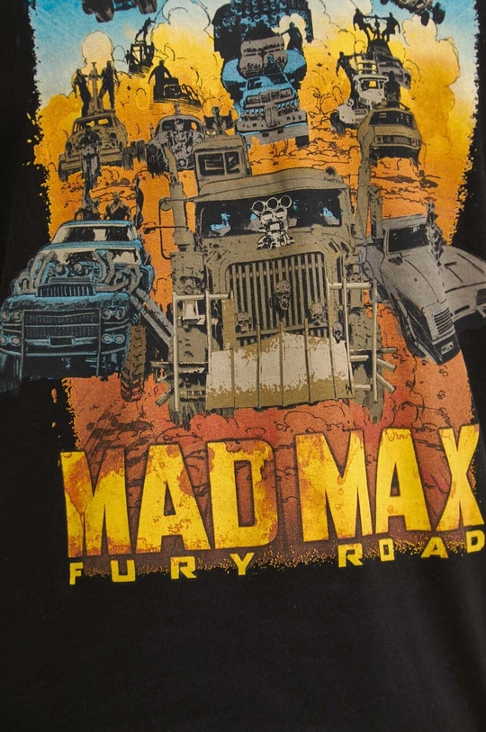 T-shirt bawełniany męski Mad Max kolor czarny Męski