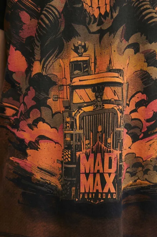 T-shirt bawełniany męski Mad Max kolor czarny