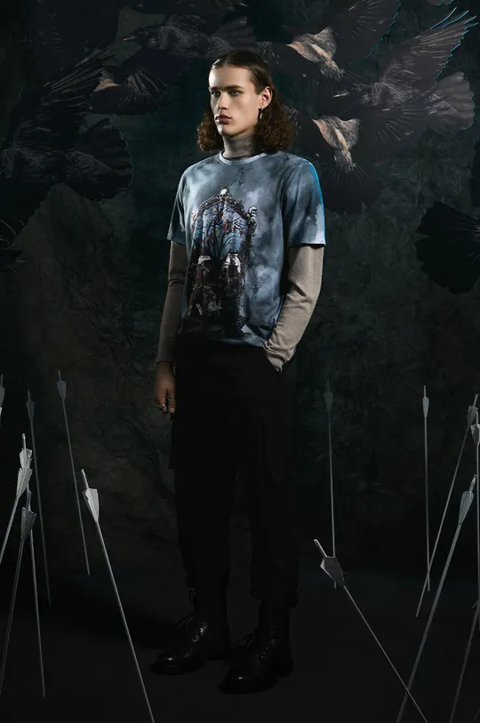 viacfarebná Bavlnené tričko pánske z kolekcie The Witcher x Medicine viac farieb Pánsky