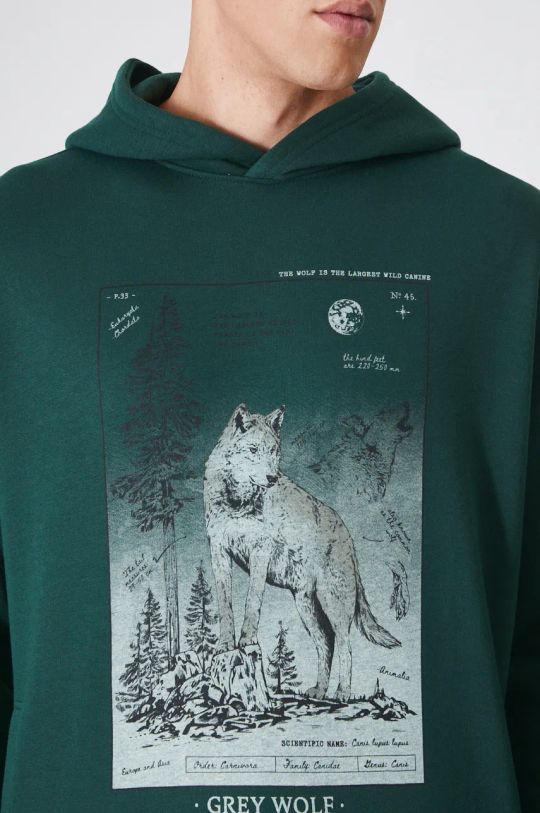 Bluza męska z kolekcji Together For Nature kolor zielony RW24.BLM702