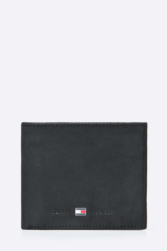 чорний Tommy Hilfiger - Шкіряний гаманець Johnson Mini Чоловічий
