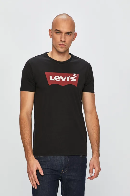czarny Levi's - T-shirt Męski