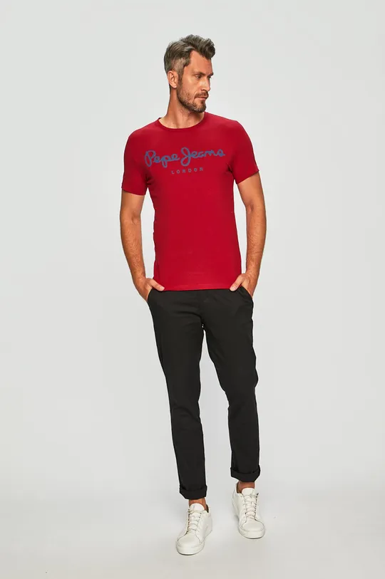 Pepe Jeans - Pánske tričko červená