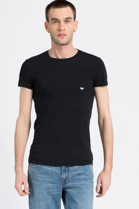 čierna Emporio Armani Underwear - Pánske tričko Pánsky
