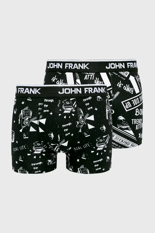 czarny John Frank - Bokserki (2-pack) Męski