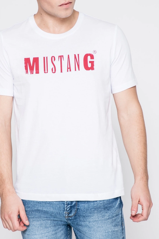 biały Mustang - T-shirt