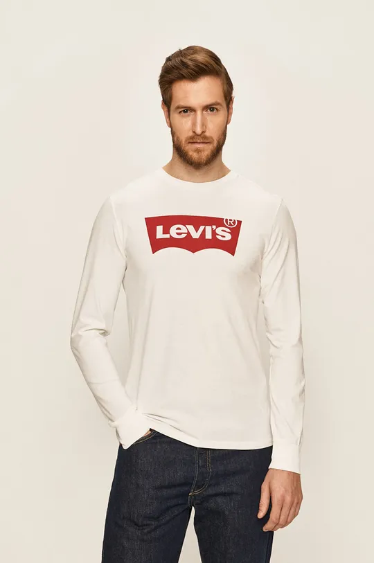 biela Levi's - Pánske tričko s dlhým rukávom Pánsky