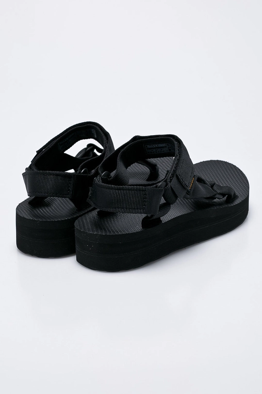 black Teva sandals