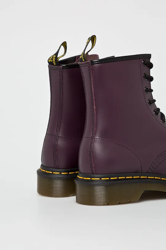 violet Dr. Martens leather biker boots 1460