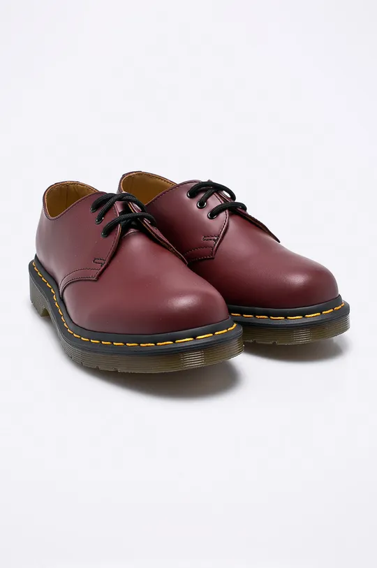 Kožne cipele Dr. Martens bordo