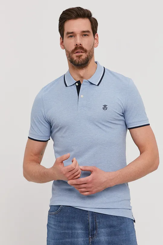 modrá Selected Homme - Polo tričko Pánsky