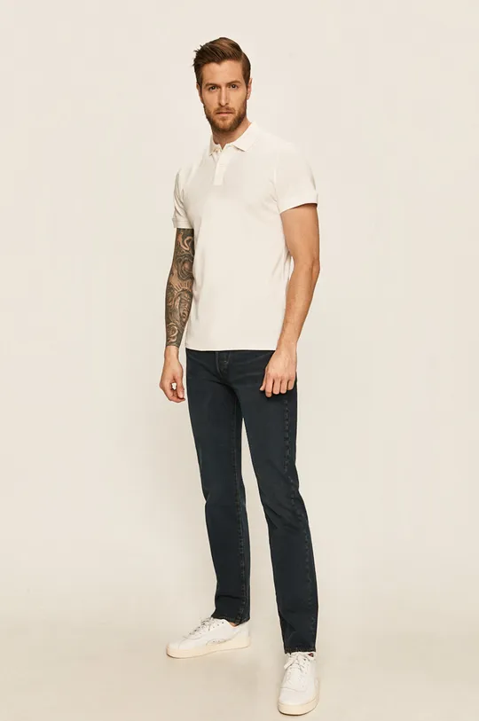Pepe Jeans - Pánske polo tričko biela