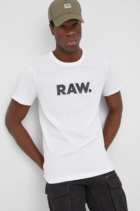 λευκό G-Star Raw - Μπλουζάκι Ανδρικά