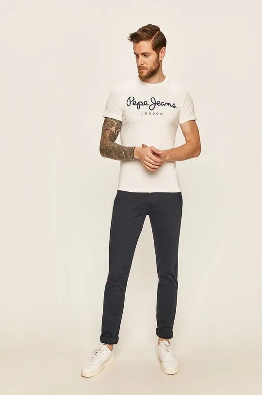 Pepe Jeans - Μπλουζάκι λευκό