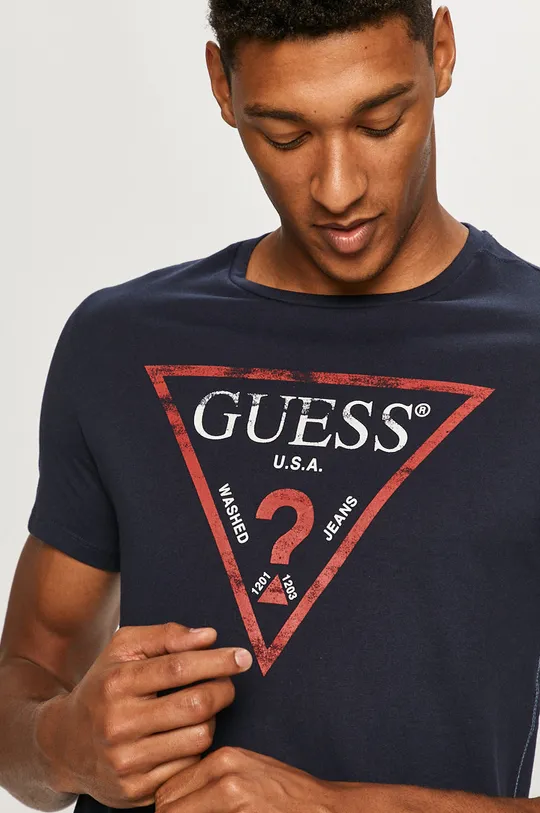 tmavomodrá Guess Jeans - Pánske tričko