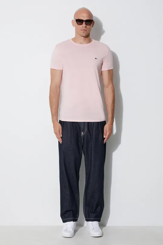 Lacoste t-shirt in cotone rosa