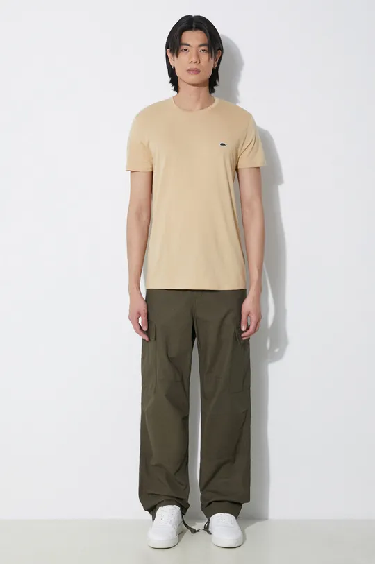 Lacoste t-shirt in cotone beige