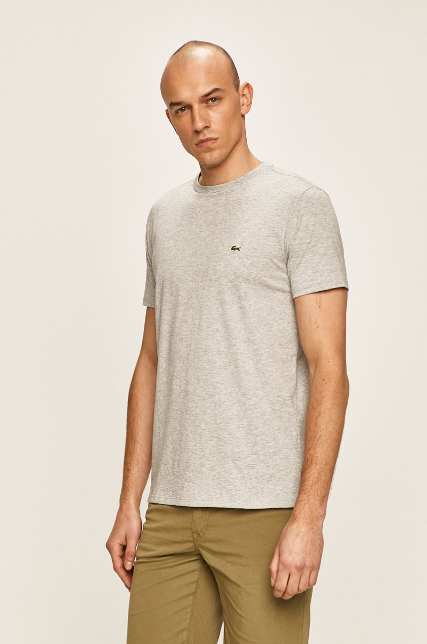 szary Lacoste - T-shirt TH6709 Męski