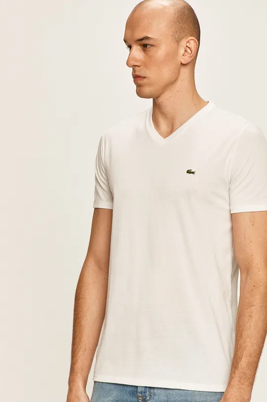 biały Lacoste - T-shirt TH6710 Męski