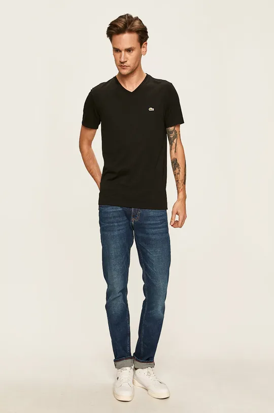Lacoste - T-shirt TH6710 czarny