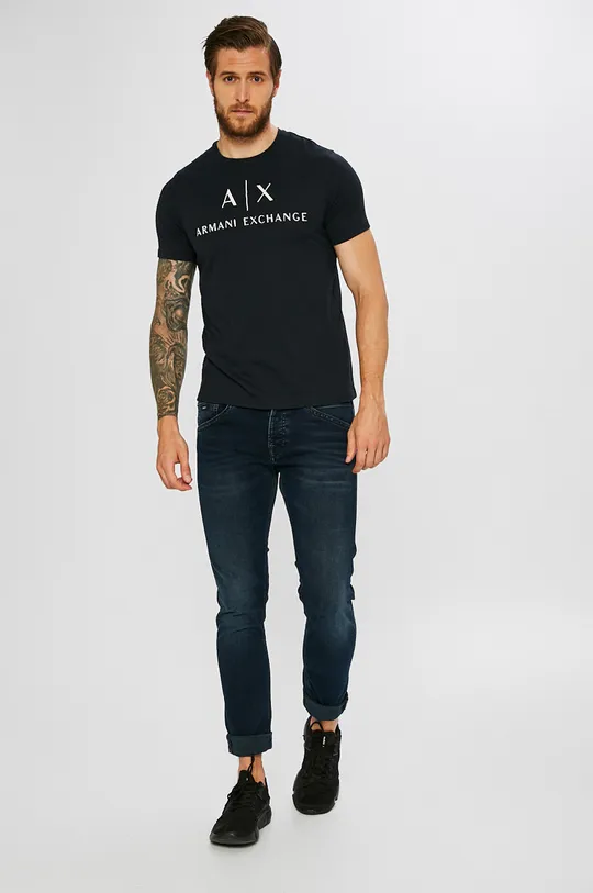 Armani Exchange t-shirt granatowy