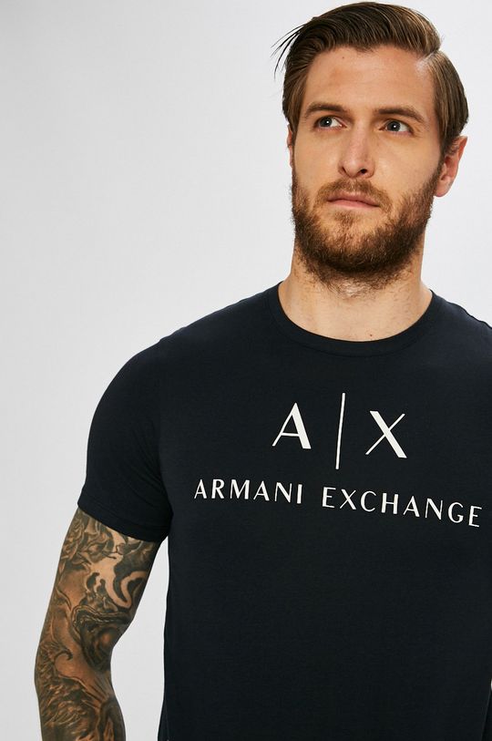 tmavomodrá Armani Exchange - Pánske tričko
