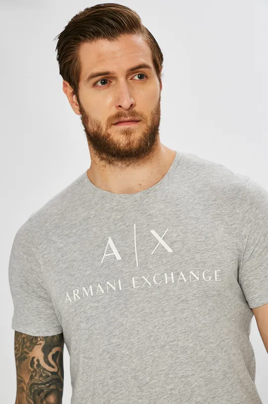 szary Armani Exchange t-shirt