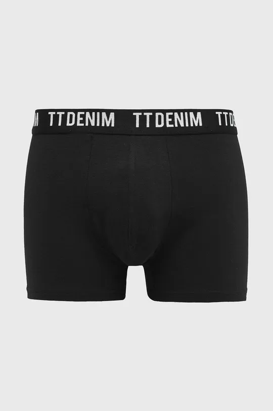 fekete Tom Tailor Denim - Boxeralsó (3 db) Férfi