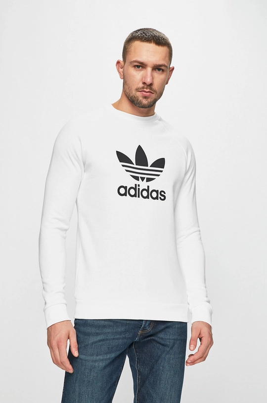 biały adidas Originals - Bluza DV1544 Męski