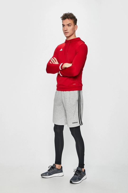 červená adidas Performance - Mikina DX7338 Pánsky