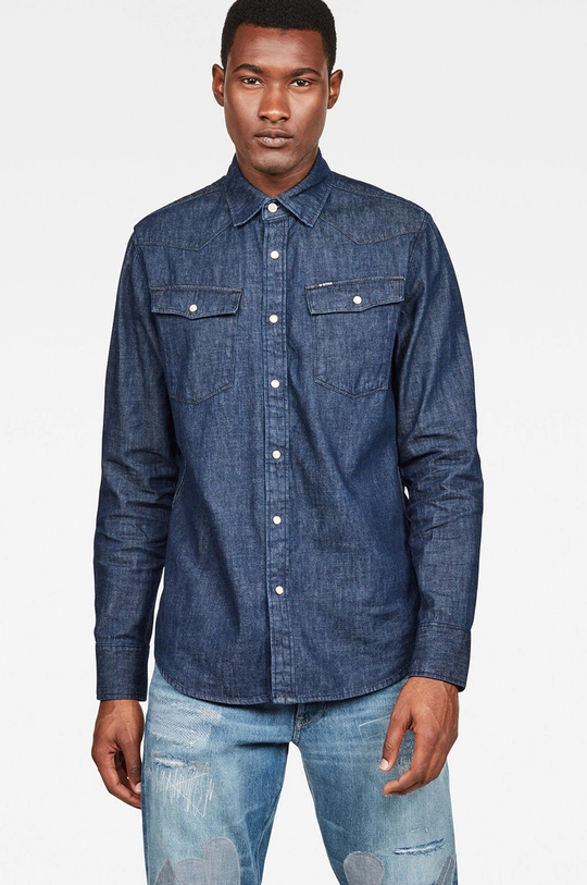 granatowy G-Star Raw - Koszula D12697.D013.082 Męski