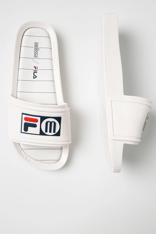 Melissa - Klapki x Fila biały