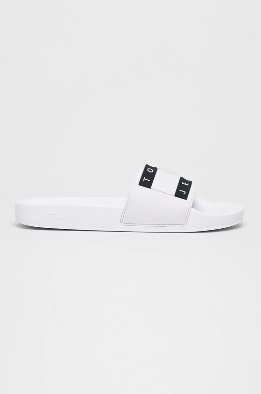 Tommy Jeans - Papuci Flag Pool Slide alb EM0EM00284