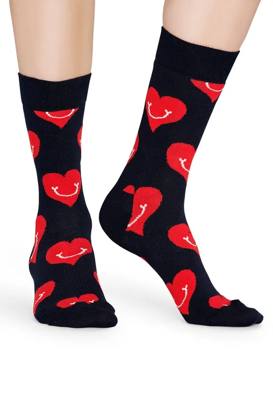 Happy Socks - Ponožky Smiley Heart čierna