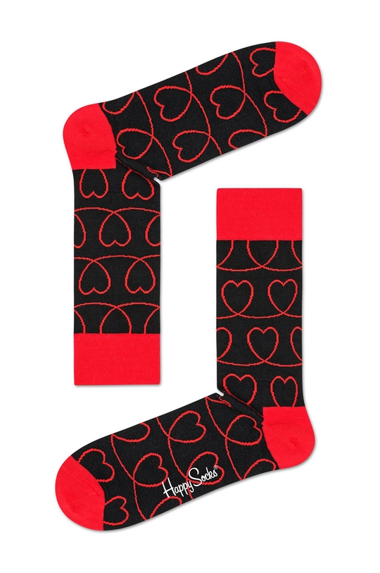 Happy Socks - Κάλτσες I love you Gift Box (3-pak) κόκκινο XLOV08.4300.D