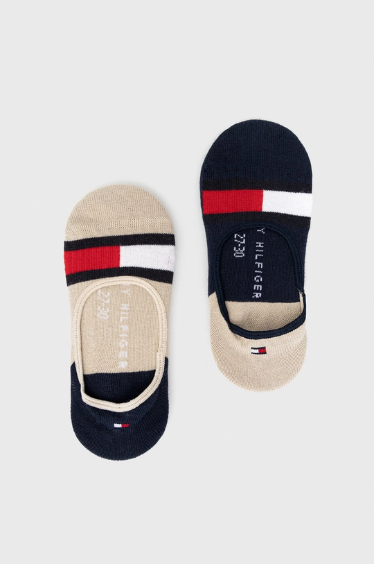 beżowy Tommy Hilfiger skarpetki dziecięce (2-pack) Dziewczęcy