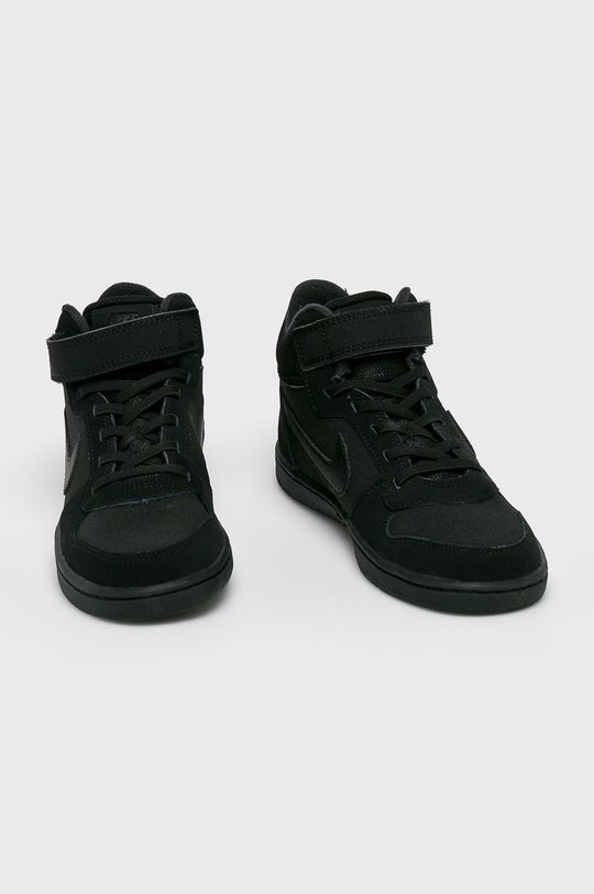 Nike Kids - Детски обувки Court Borough Mid черен