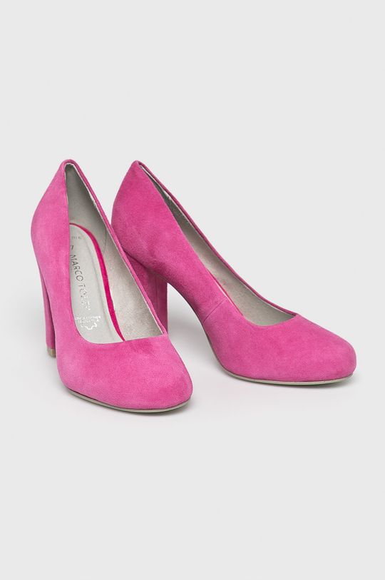 Marco Tozzi - Обувки с дебел ток розов