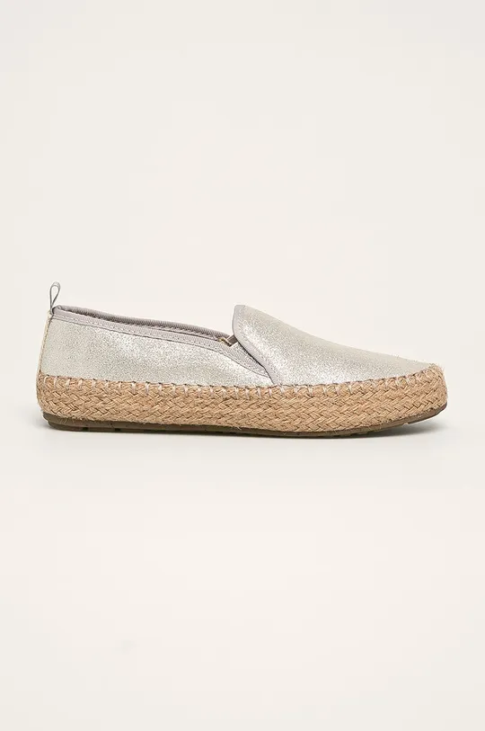 strieborná Emu Australia - Kožené espadrilky Gum Metallic Dámsky