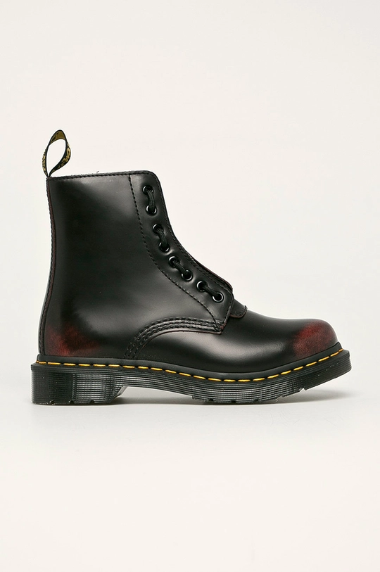 burgundské Dr. Martens - Kožené workery Dámsky