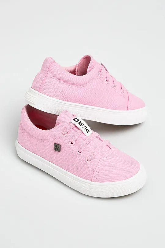 ροζ Big Star - Παιδικά πάνινα παπούτσια