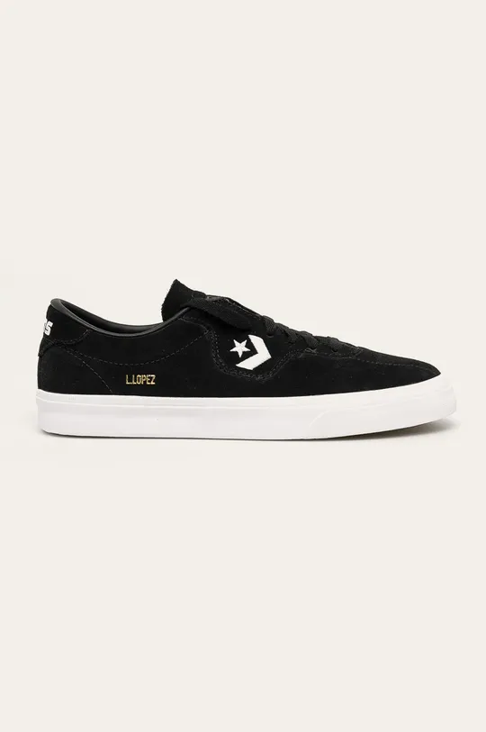 black Converse leather plimsolls x Louie Lopez Men’s