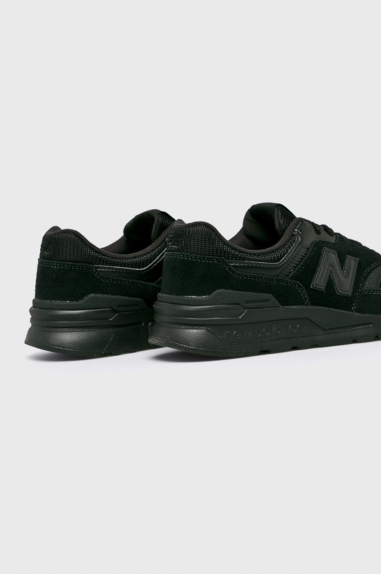 New Balance 997H Triple Black Cholewka: Materiał tekstylny, Skóra naturalna, Wnętrze: Materiał tekstylny, Podeszwa: Materiał syntetyczny